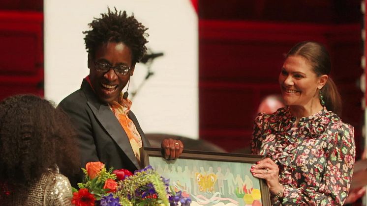 The ALMA ceremony 2018: H.R.H. Crown Princess Victoria presents the award to Jacqueline Woodson