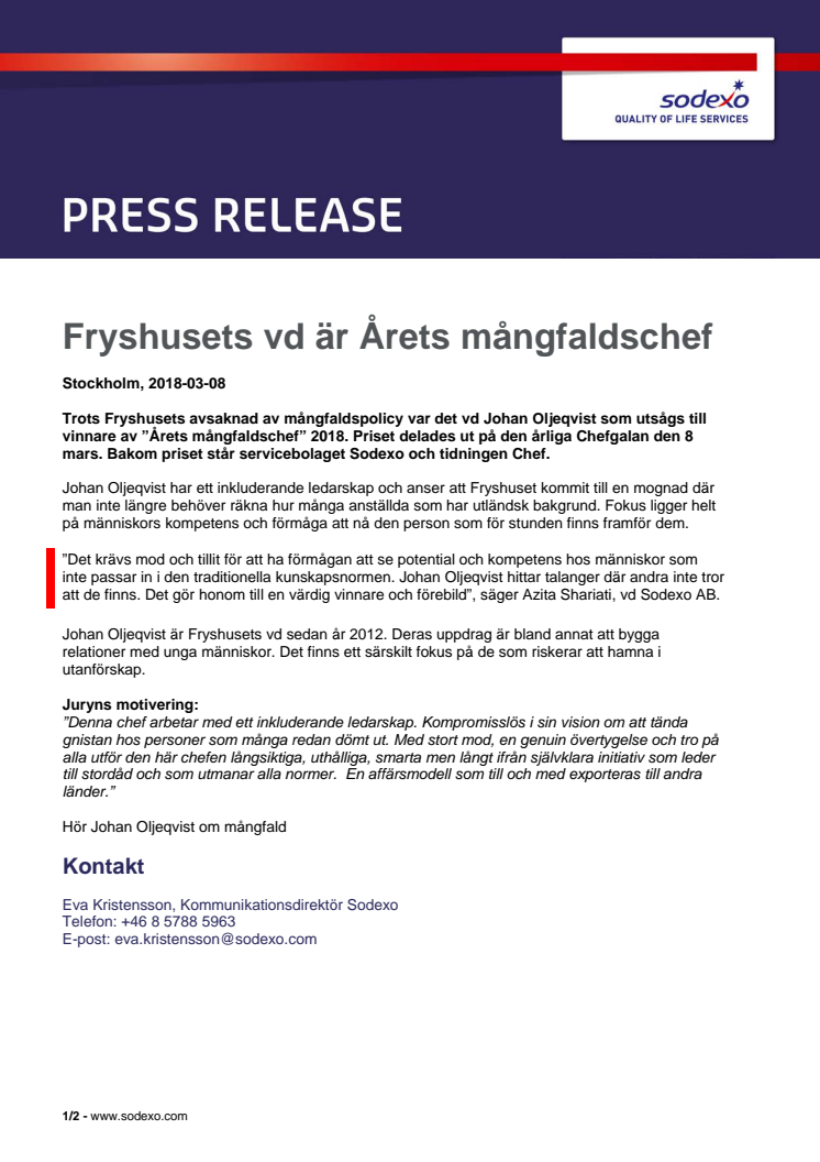 Fryshusets vd är Årets mångfaldschef