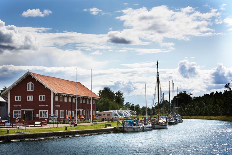 Ställplats vid Göta kanal i Borensberg