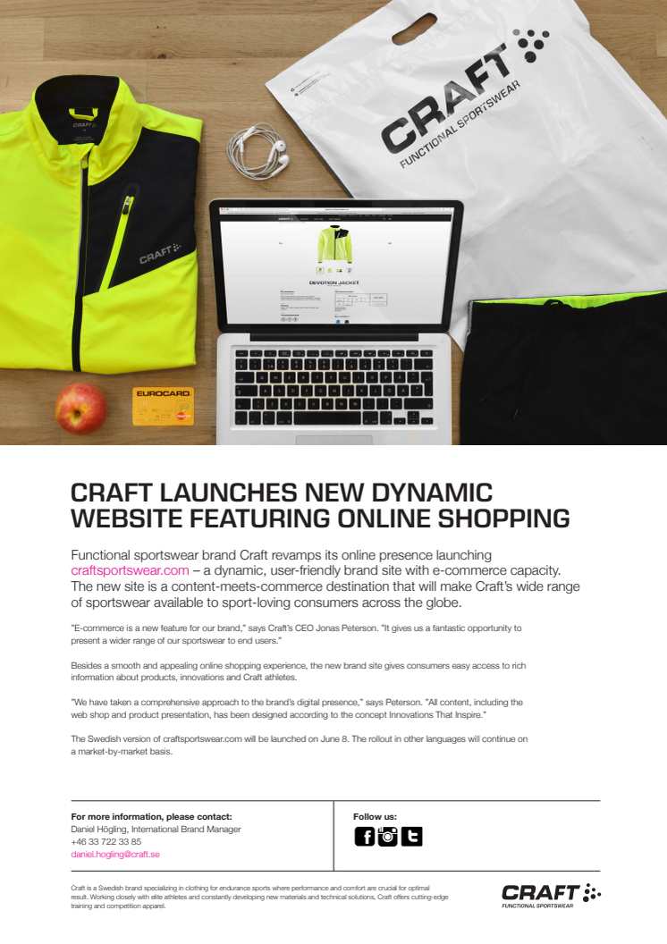 Craft launches new dynamic website featuring online shopping