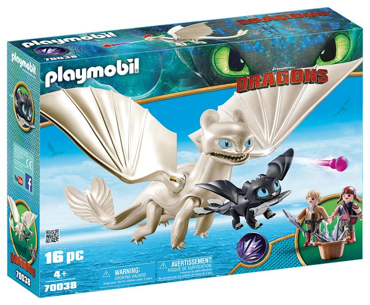 Tagschatten und Kinder mit Baby von PLAYMOBIL (70038)drachen_Box links