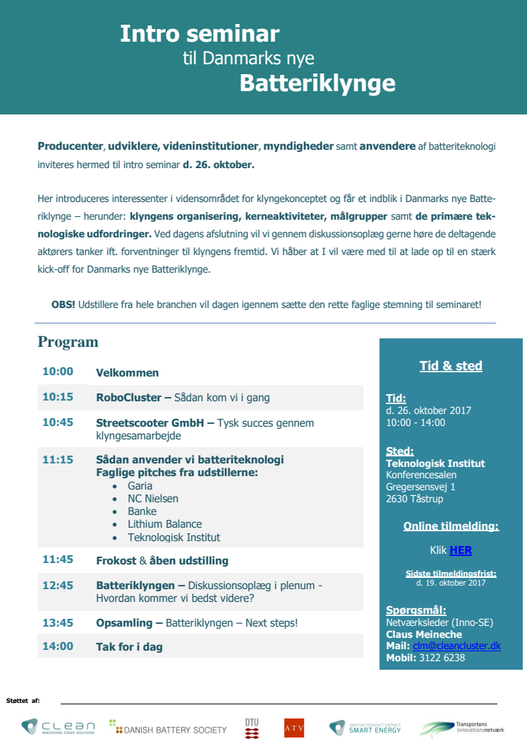 Invitation: Introseminar til Danmarks nye batteriklynge