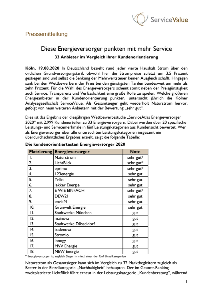 Diese Energieversorger punkten mit mehr Service