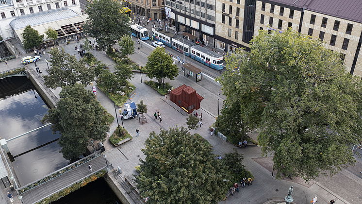 Den nya cafebyggnaden i Brunnsparken söker hyresgäst_flygvy_Högberg Gillner Arkitektur AB_16-9