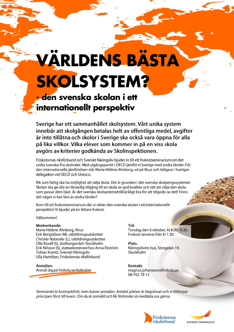 Inbjudan | Världens bästa skolsystem?