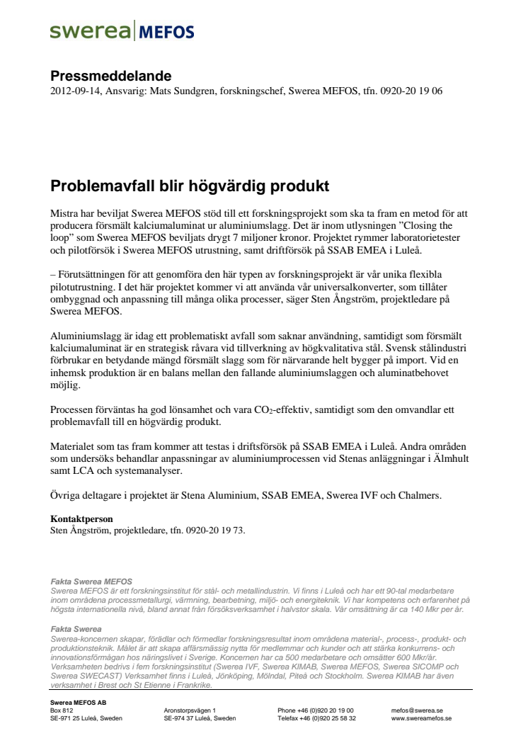 Problemavfall blir högvärdig produkt