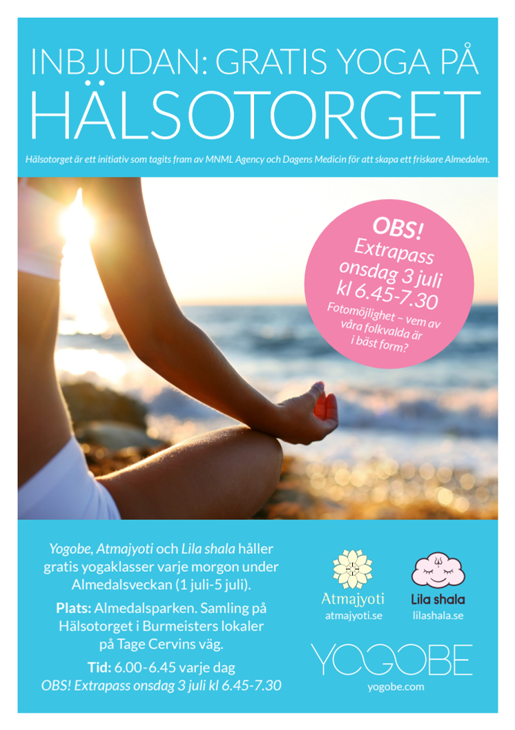 GRATIS YOGA PÅ HÄLSOTORGET I ALMEDALEN