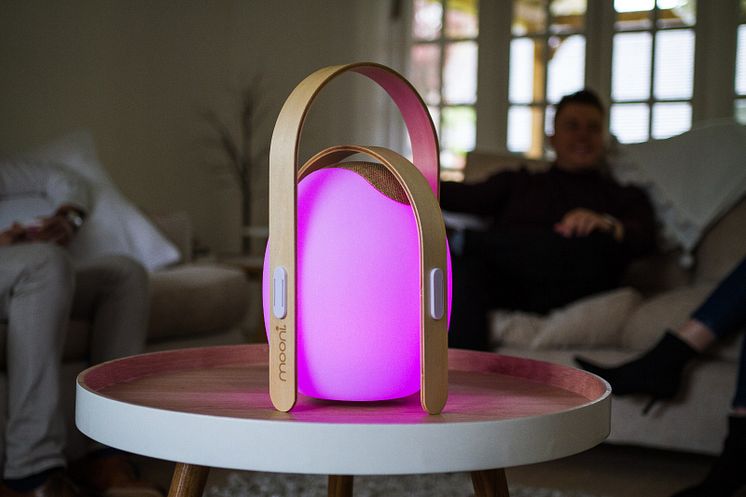 Trådlös högtalare och lampa, mini - rosa