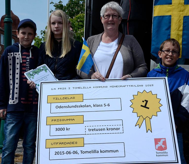Vinnarna i Minecraft-tävlingen: Odenslundsskolan, klass 5-6