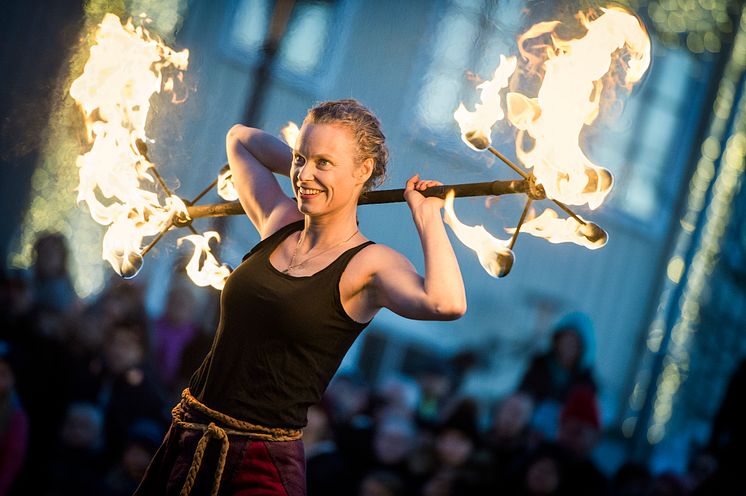 Eldfågel på Kungsbacka julmarknad