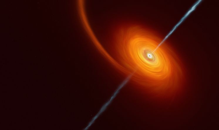 Animation of a black hole