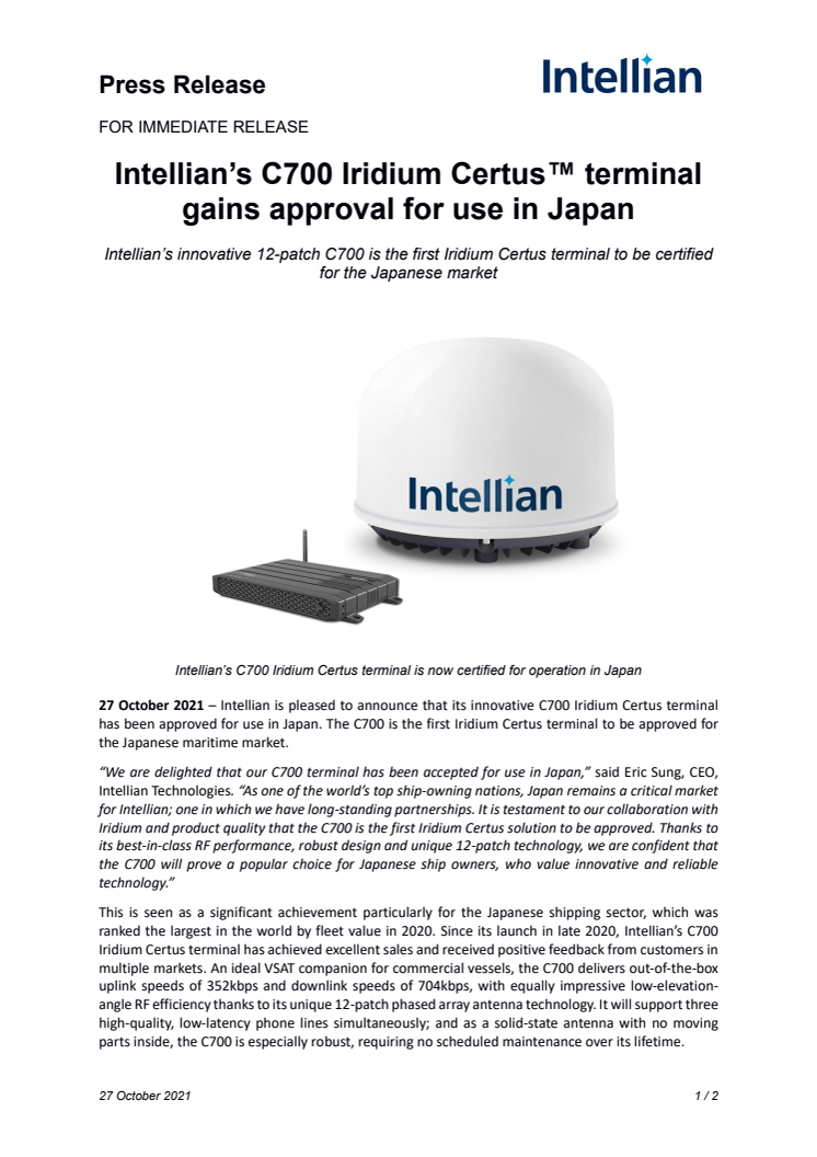October 2021 - Intellian - C700 Japan certification FINAL 2.pdf
