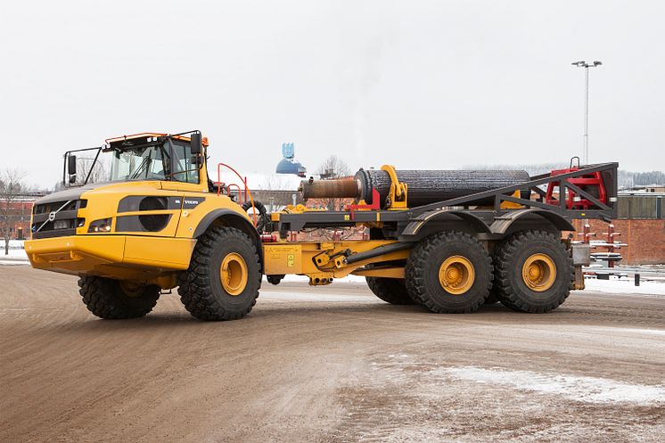 Volvo A40G dumper som mobil tippstol