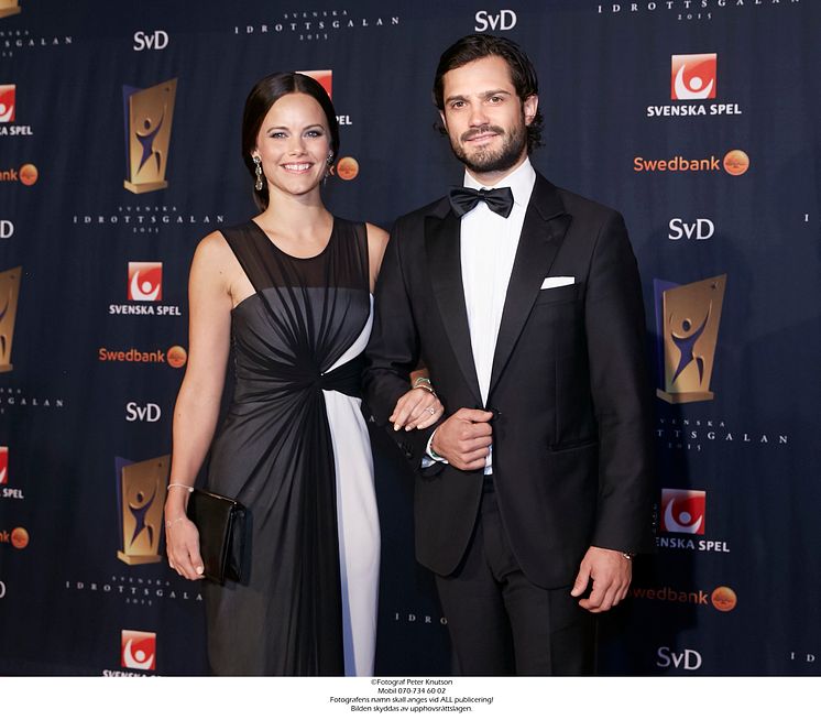 H.K.H. Prins Carl Philip och H.K.H. Prinsessan Sofia på Svenska Idrottsgalan