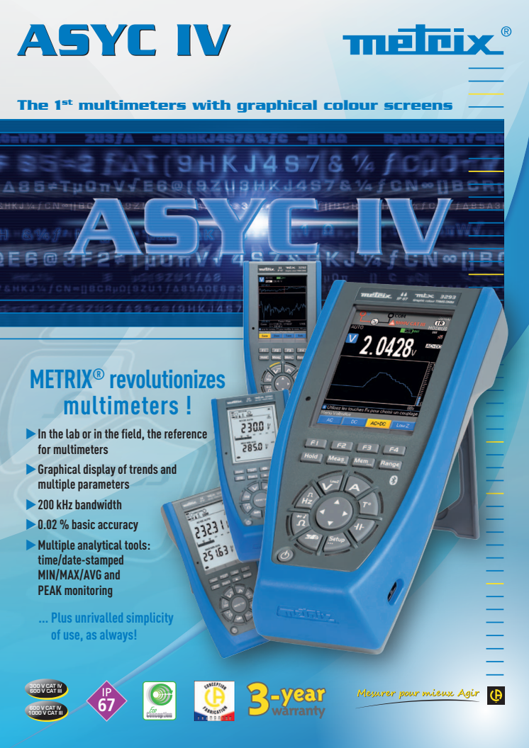 Multimeter med OLED-skärm från Metrix