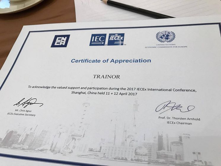 Trainor participation, 2017 IECEx International Conference