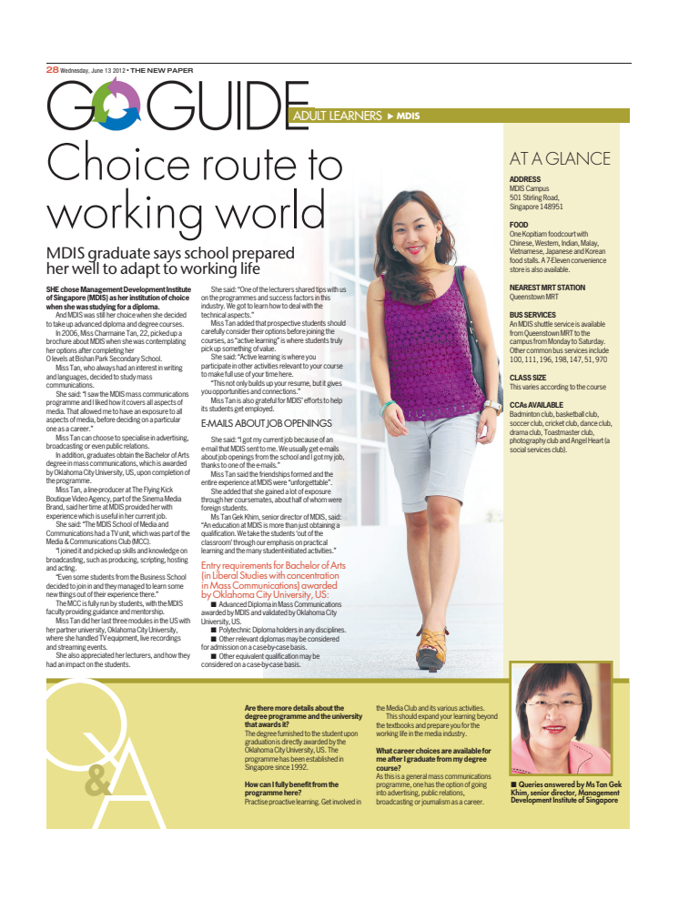 Choice route to working world
