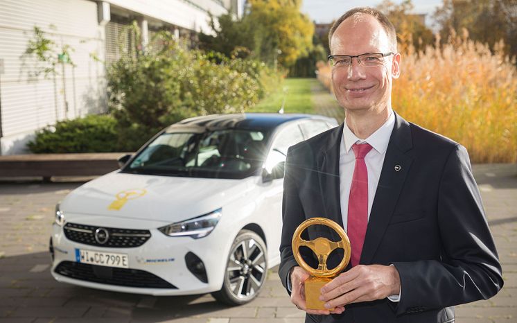 Opel Corsa-e vinder "Golden Steering Wheel 2020" (Det Gyldne Rat)