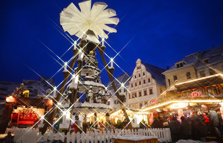 Pyramide auf dem Freiberger Christmarkt 