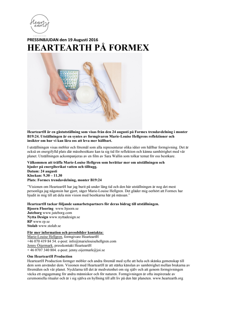 HEARTEARTH PÅ FORMEX 