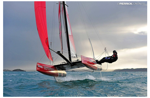 Flying sailboats at Stockholmsmässan, Stockholm International Boat Show