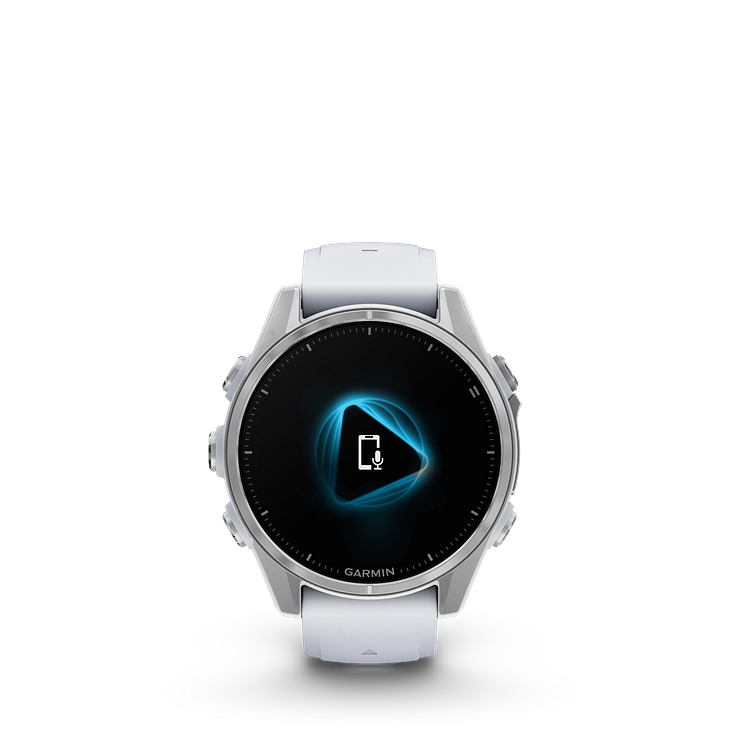 010-02903-00_03_Fenix8_43_HR_Stainless_Whitestone_Front_0014_fenix8_voice_assistant_still.png