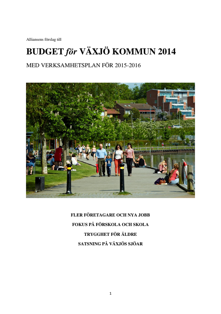 Alliansens budget 2014