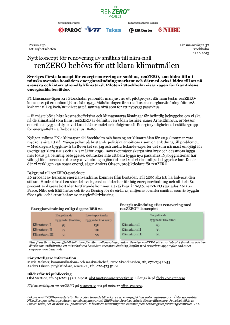 Nytt koncept för renovering av småhus till nära-noll – renZERO behövs för att klara klimatmålen