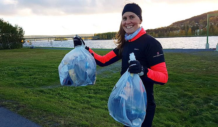 Clarion Hotel Grand Östersund under ett av deras miljöinitiativ - “Plogging”