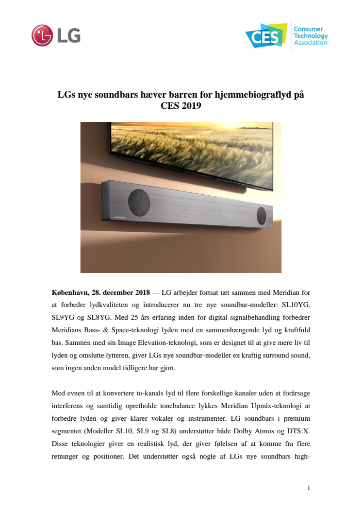 LGs nye soundbars hæver barren for hjemmebiograflyd på CES 2019