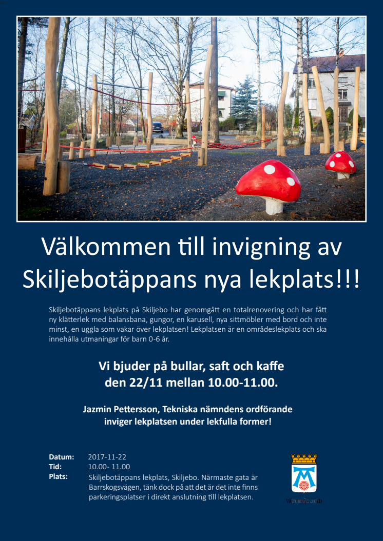 Invigning Skiljebotäppans lekplats