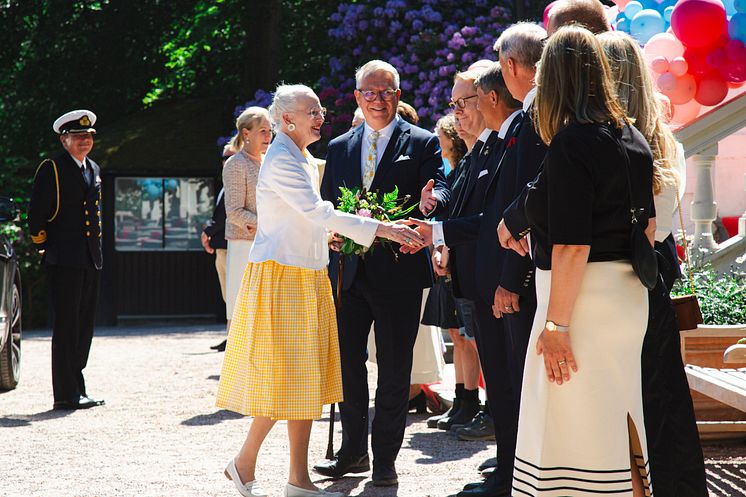 HM drottning Margrethe och HKH prinsessan Benedikte på Sofiero 2024