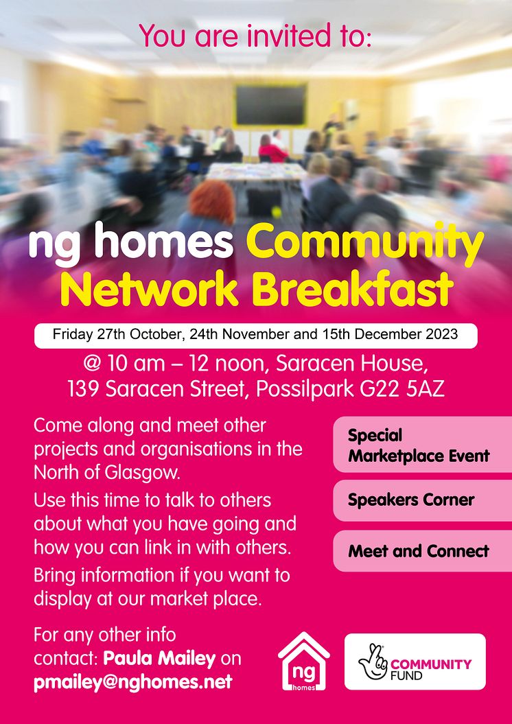 networking breakfast A3 poster Oct - Dec 23