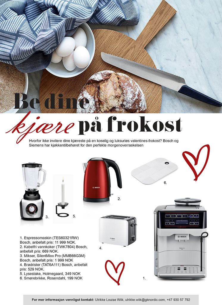 Valentines-frokost