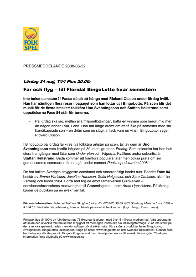Far och flyg – till Florida! BingoLotto fixar semestern