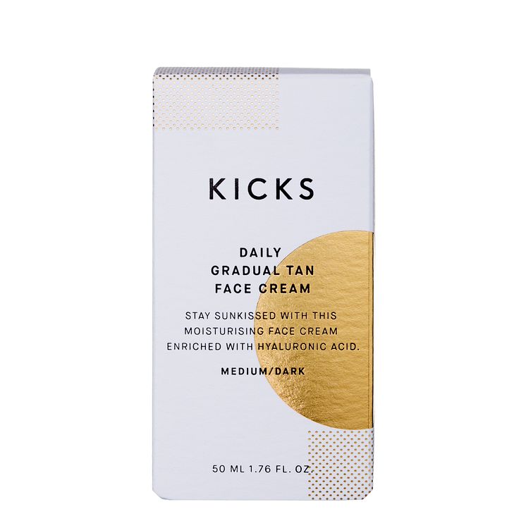 KICKS Daily Gradual Tan Face Cream MediumDark closed