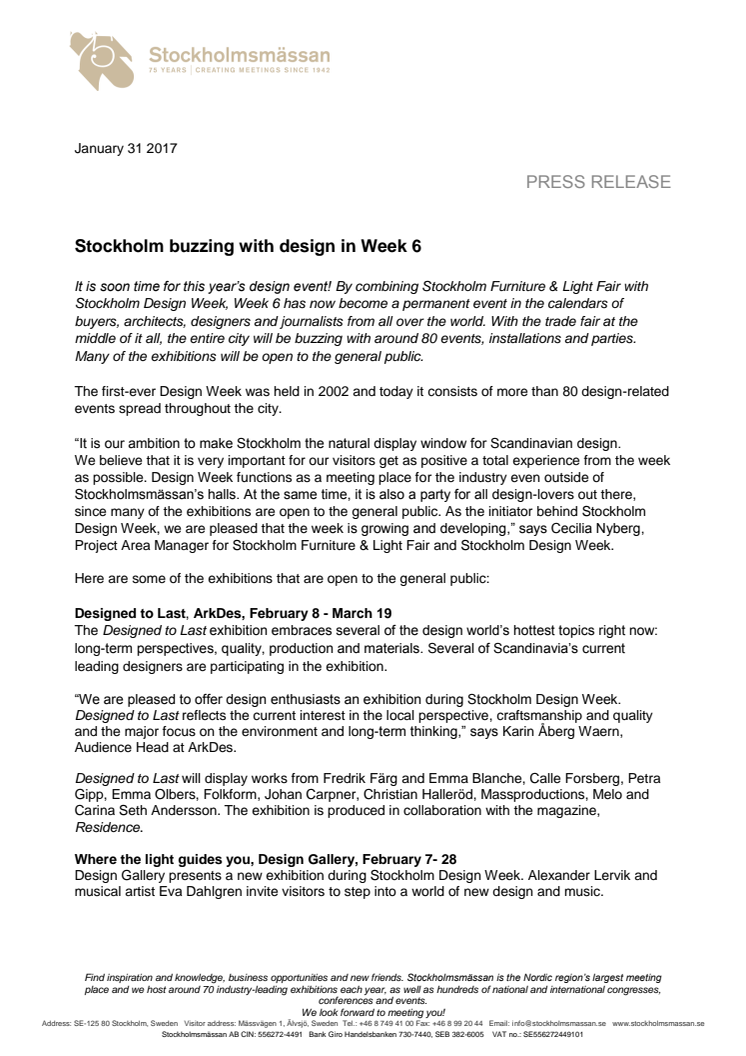 Stockholm buzzing with design in Week 6