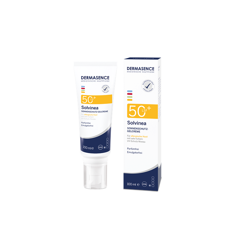 Produktbild DERMASENCE Solvinea Sonnenschutz-Gelcreme LSF 50+