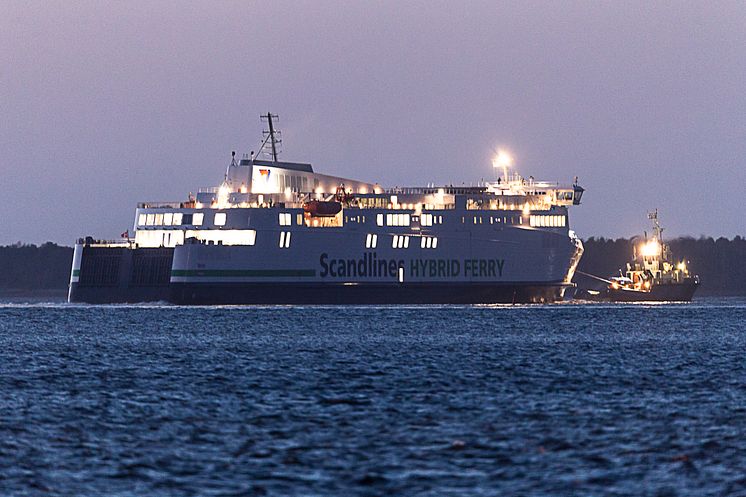 Scandlines' nye færge til Gedser-Rostock forlader værftet