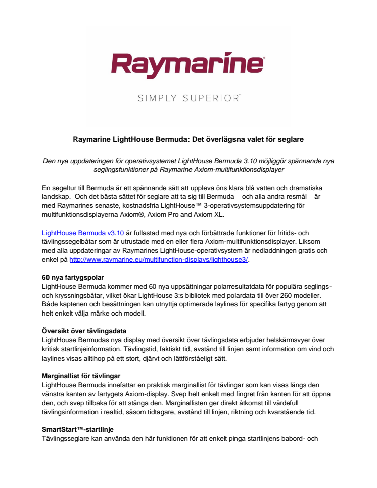 Raymarine LightHouse Bermuda: Det överlägsna valet för seglare