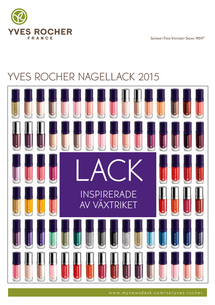 Pressinformation om - Yves Rochers nya nagellack 2015