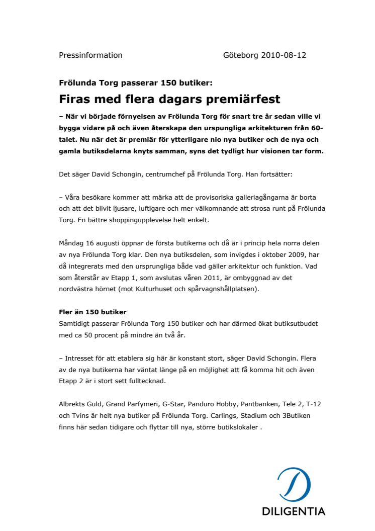 Frölunda Torg passerar 150 butiker: Firas med flera dagars premiärfest