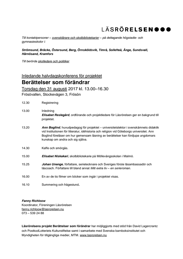 Program Berättelser som förändrar ÖSTERSUND