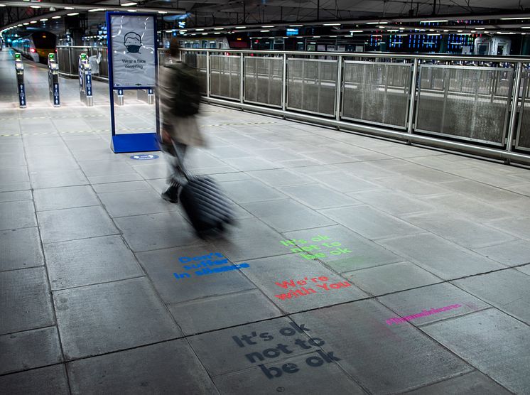 Affirmation art appears at Blackfriars station