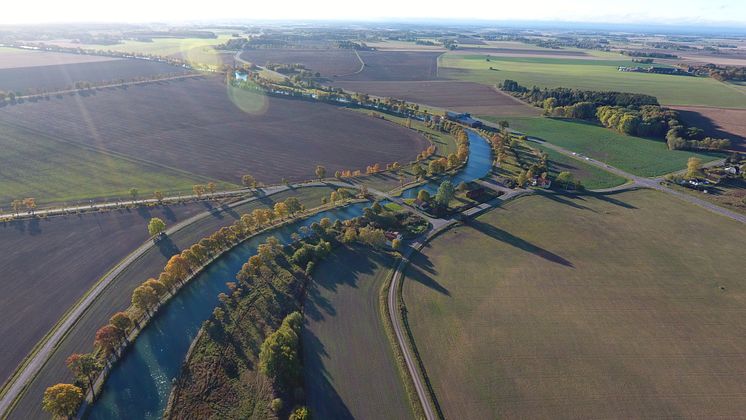 Flygbild Göta kanal