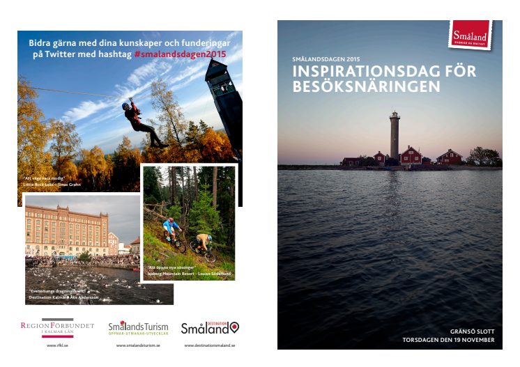 Program: Inspirationsdag för besöksnäringen i Västervik 2015-11-19