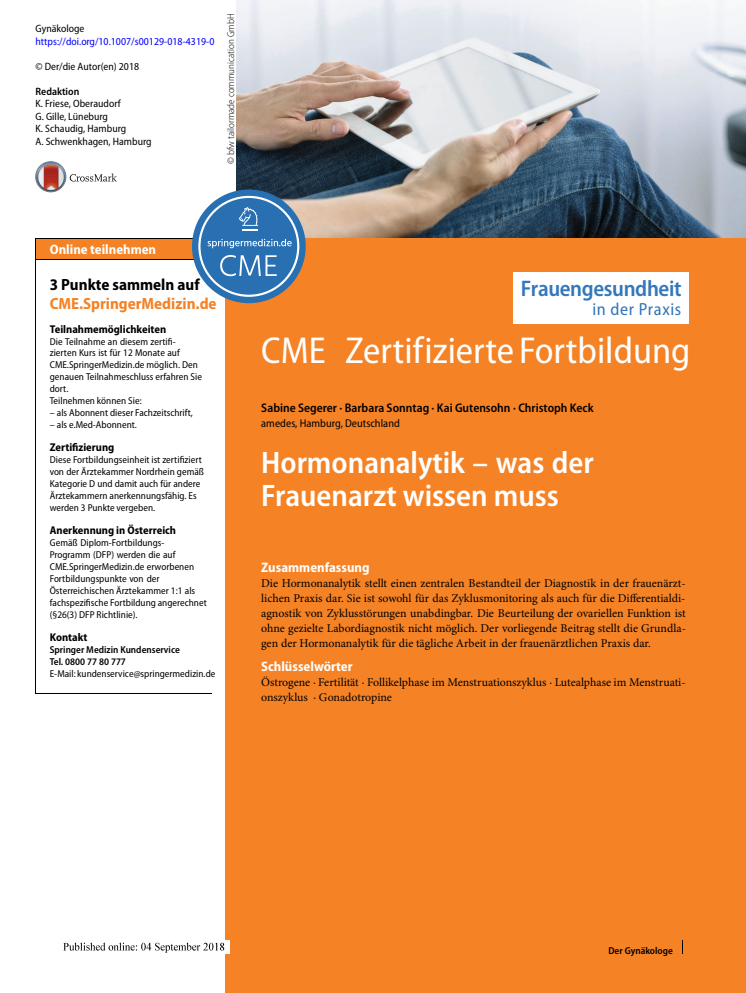 Hormonanalytik - Was der Frauenarzt wissen muss