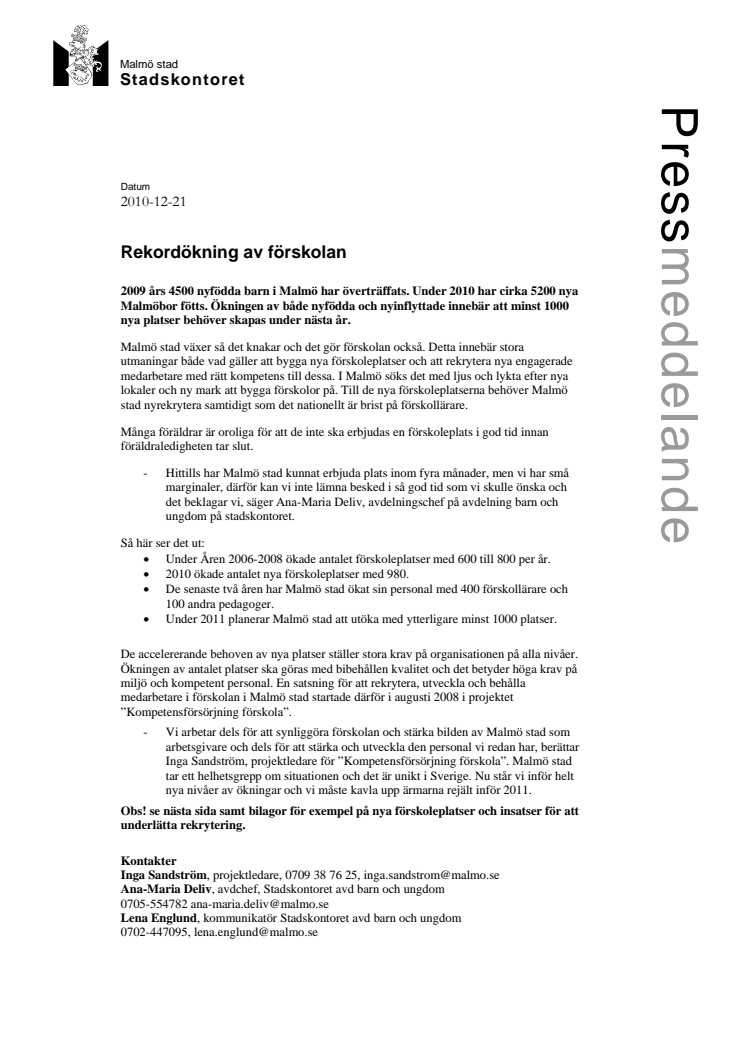 Rekordökning av förskolan