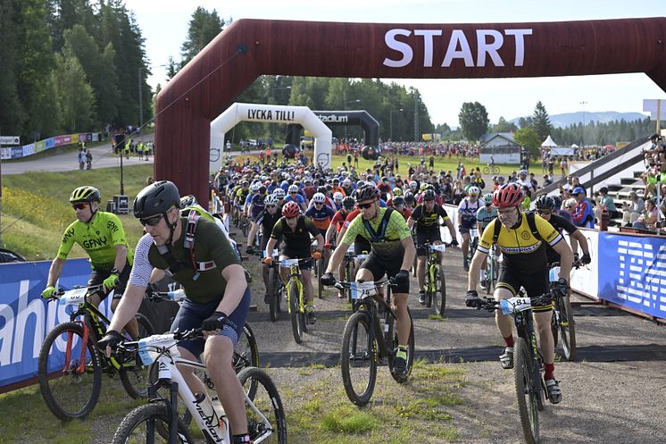 Cykelvasan Öppet Spår 2022 starten i Sälen