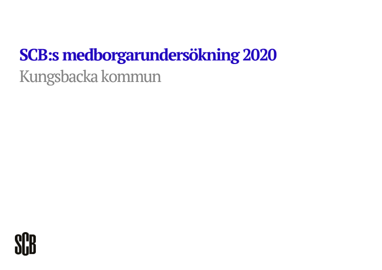 Medborgarundersökning Kungsbacka Rapport 2020